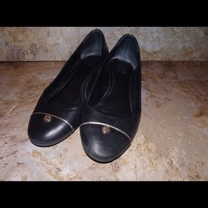 Tory Burch black wedges flats size 8